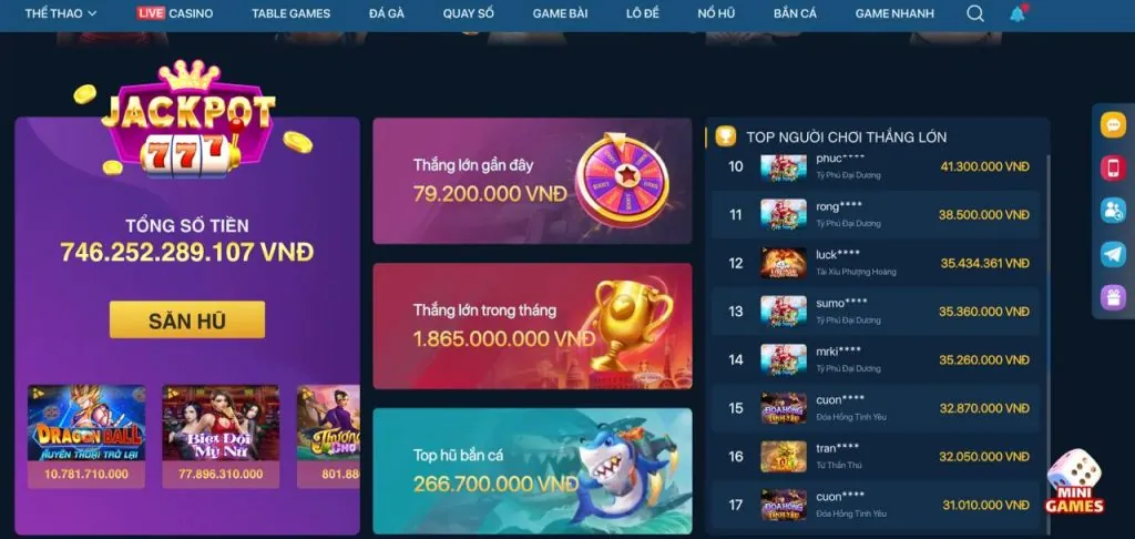 Hoàn trả cược thua 789win